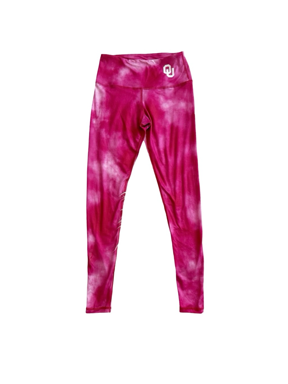 OU Pink Tie-Dye Performance Leggings